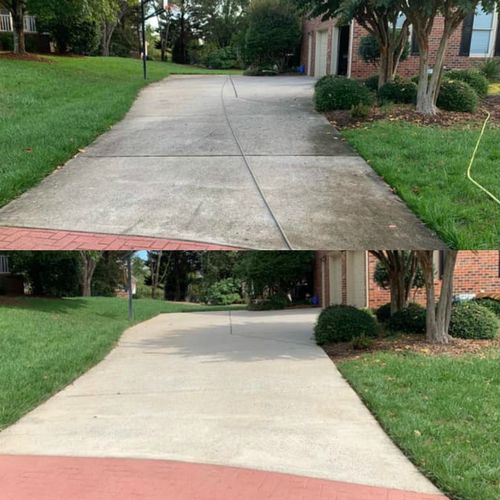 Pressure washed my driveway and siding, not much t