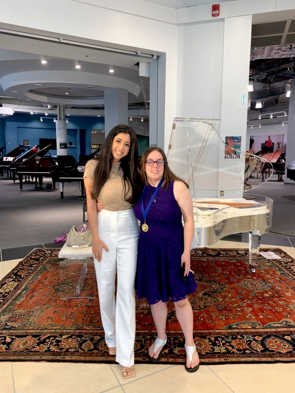 My dear student Ariana and me after her recital 