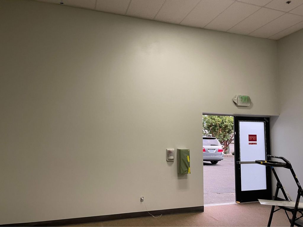 Wall looks so smooth after one coat of paint