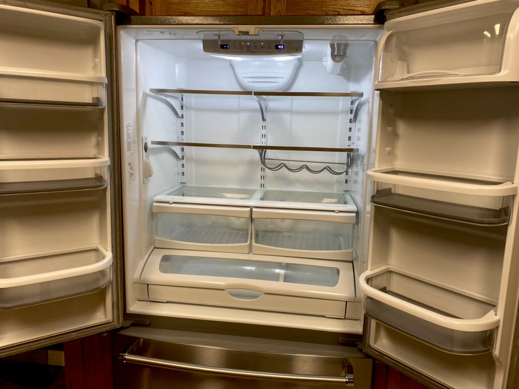 Interior refrigerator cleaning. 