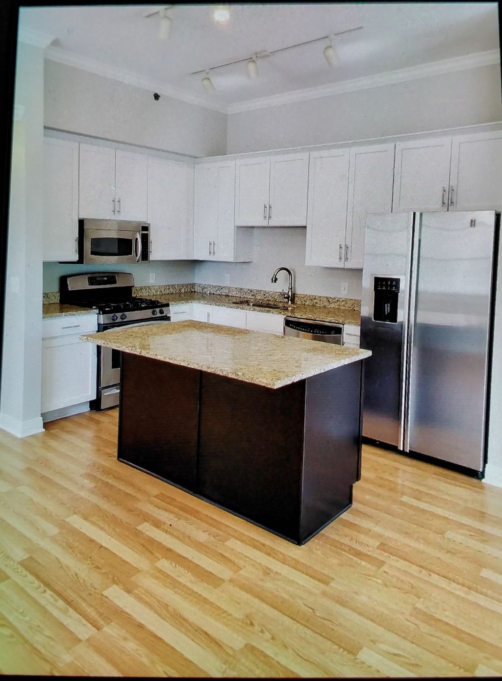 Painted cabinets and island 