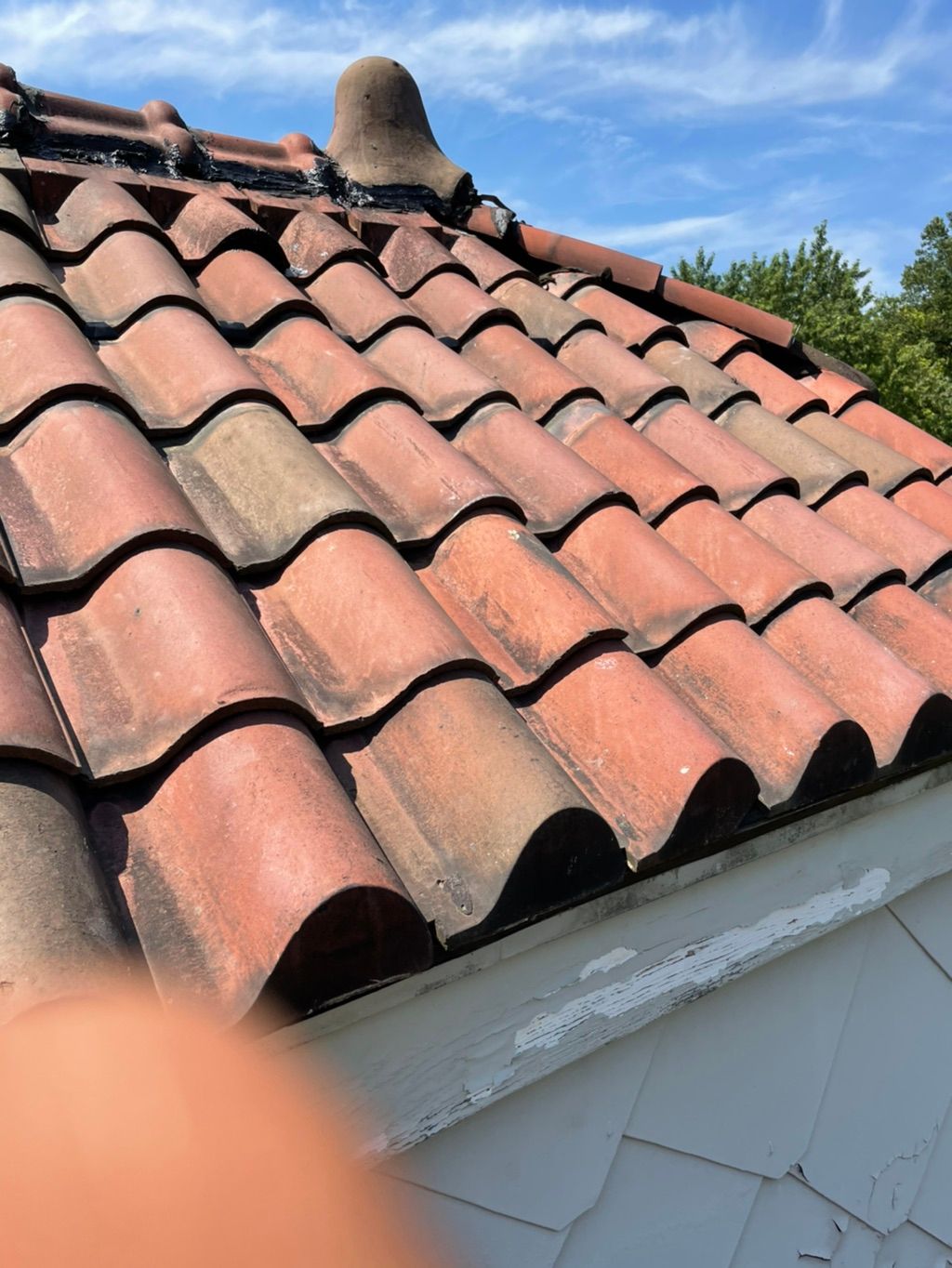 Tile roof repair.