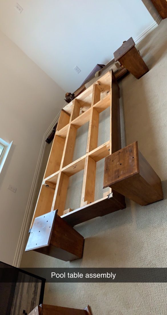 Pool table assembly. No instructions. 