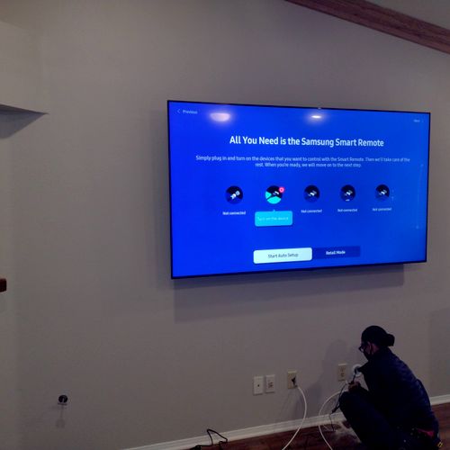 85inch Samsung with In-Wall Concealment