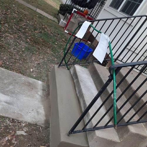 We hired for a cracked concrete stairs at a rental