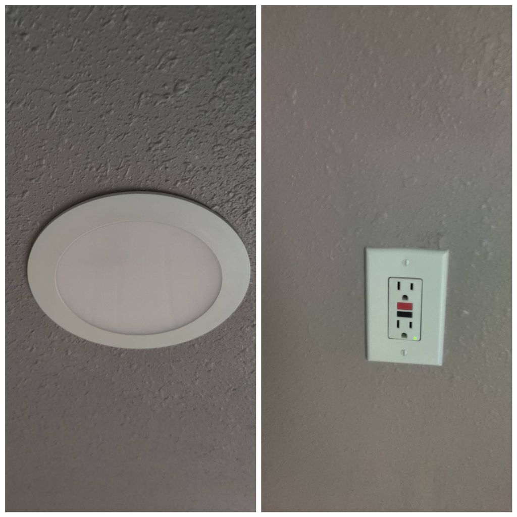 Dimmable recessed lights and g.f.i installation