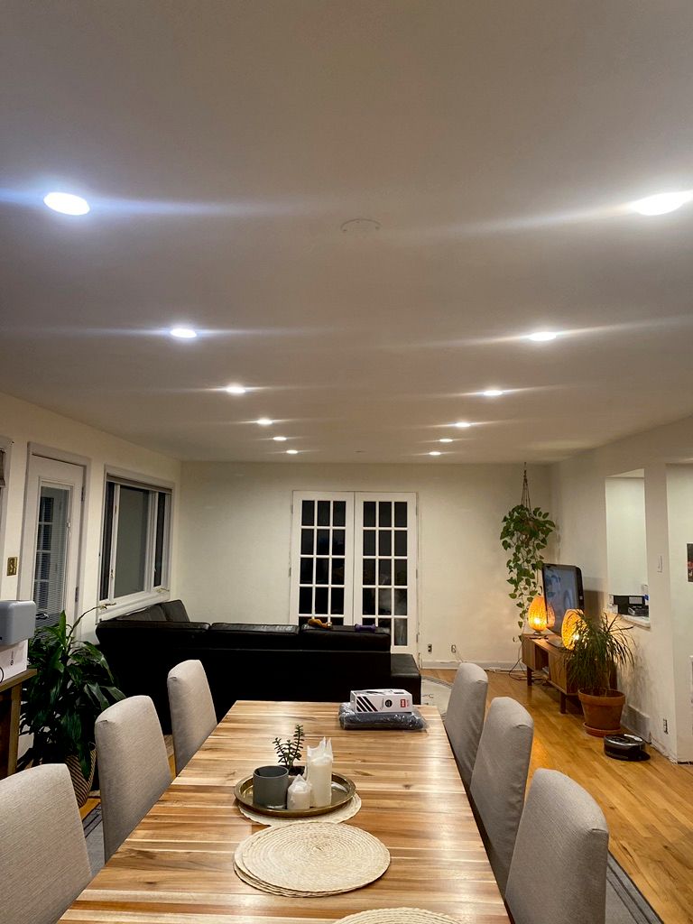 We had Ken install recessed lighting for a remodel