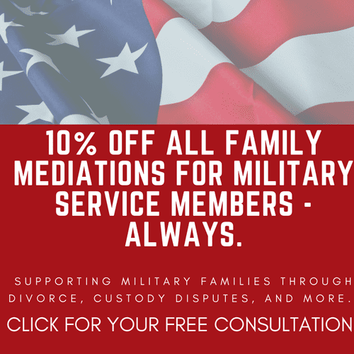10% off mediation for military up to $50.