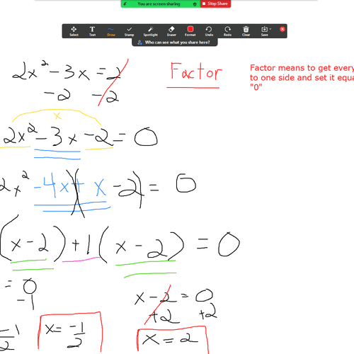 Solving by Factoring