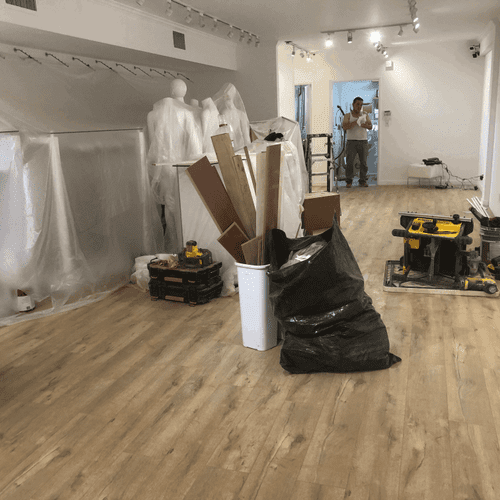 Showroom floor installation 