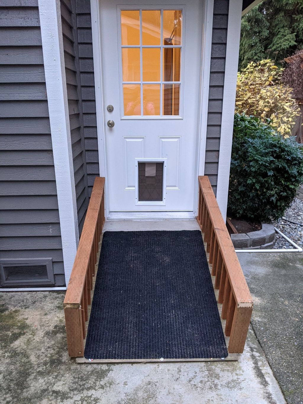 Needed a dog door and ramp installed so my senior 