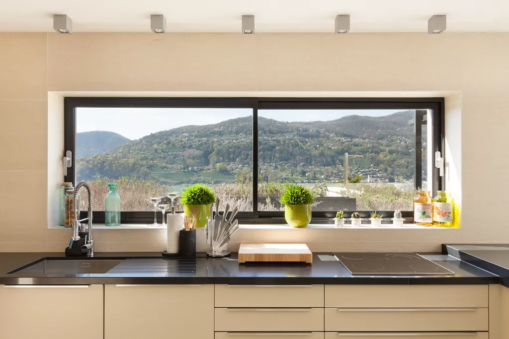 clean kitchen window