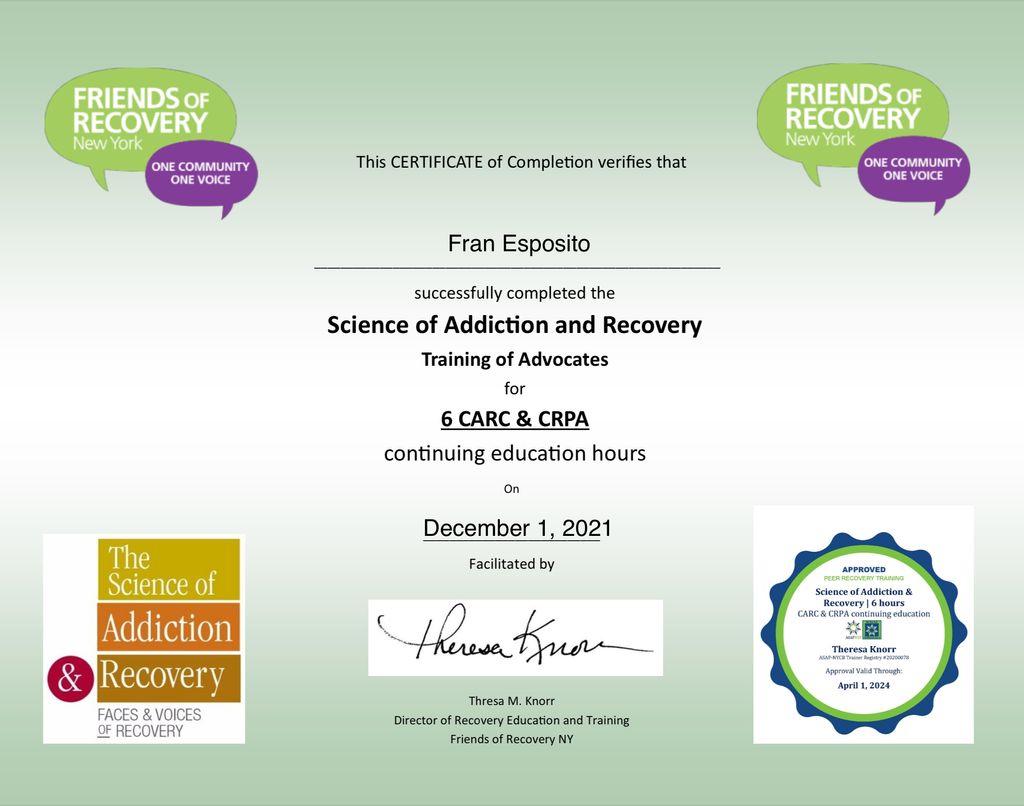 Science of Addiction Certificate