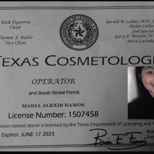 Cosmetology operator license