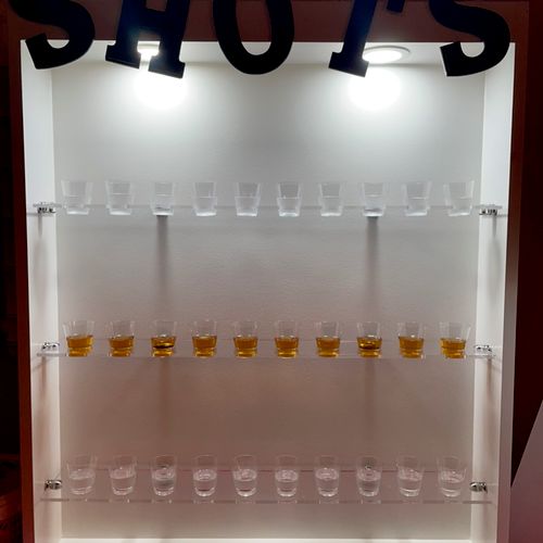 As you enter the party take a shot! This display c