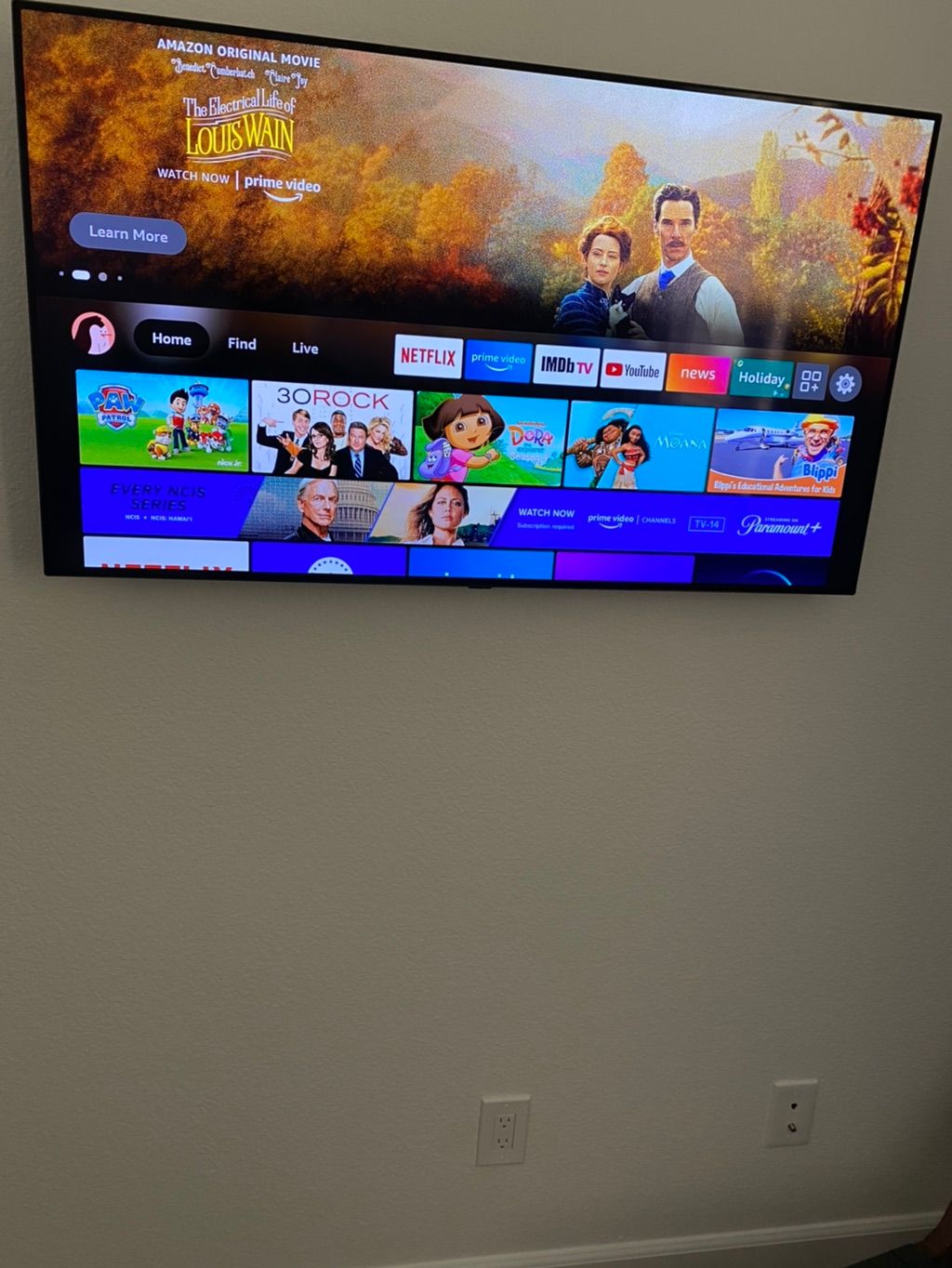 New wall plug in behind tv 