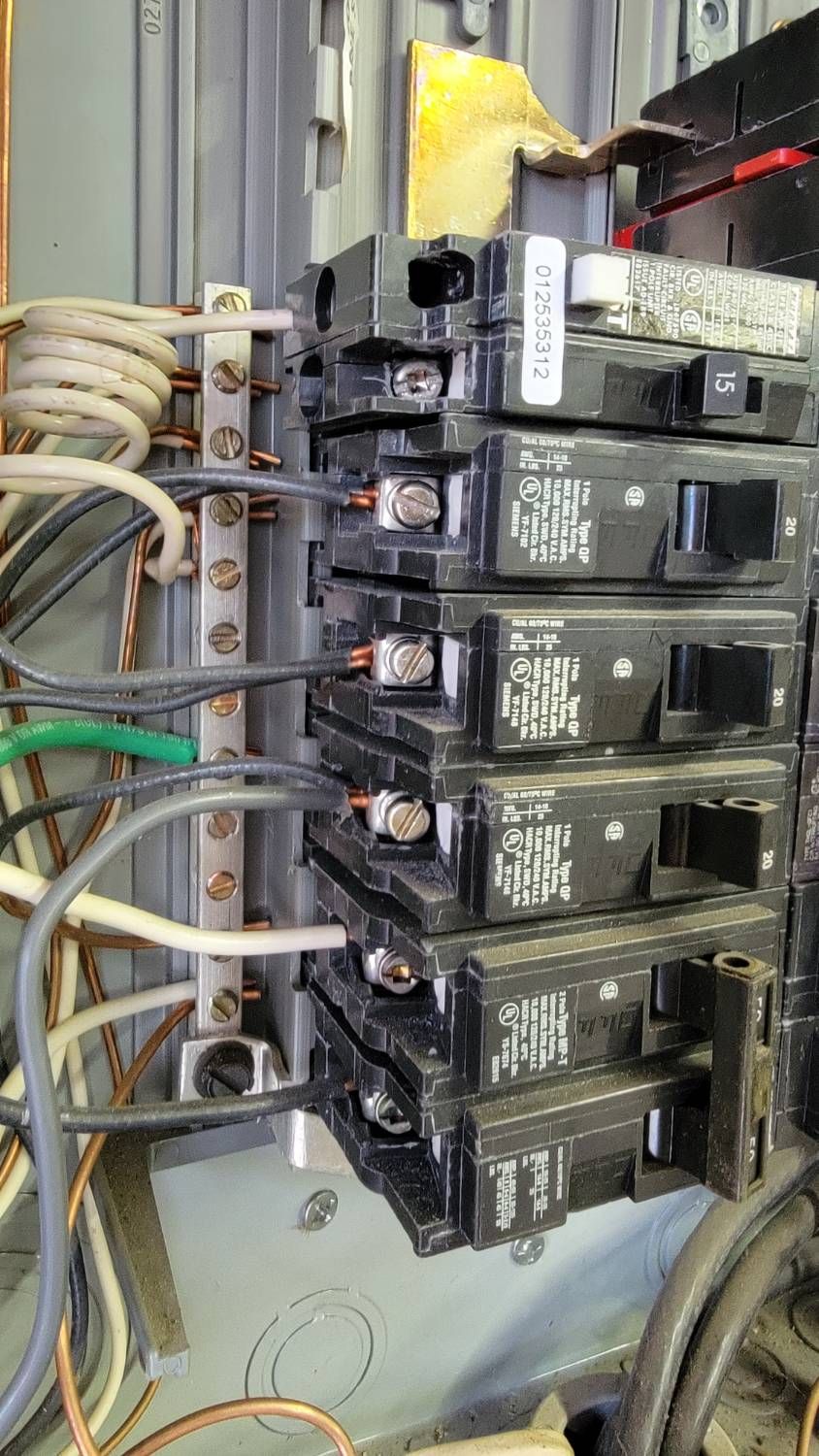 Multiple double tapped breakers. These breakers ar