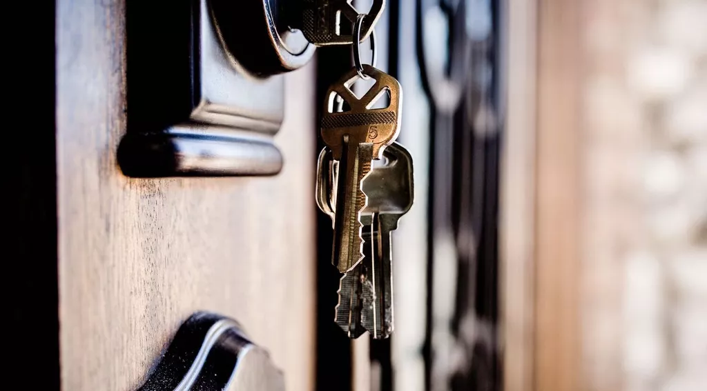 front door lock and key