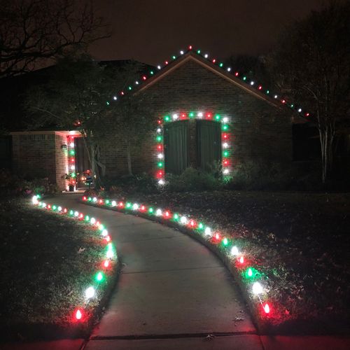 Franco Lopez put up Christmas lights for us. He di