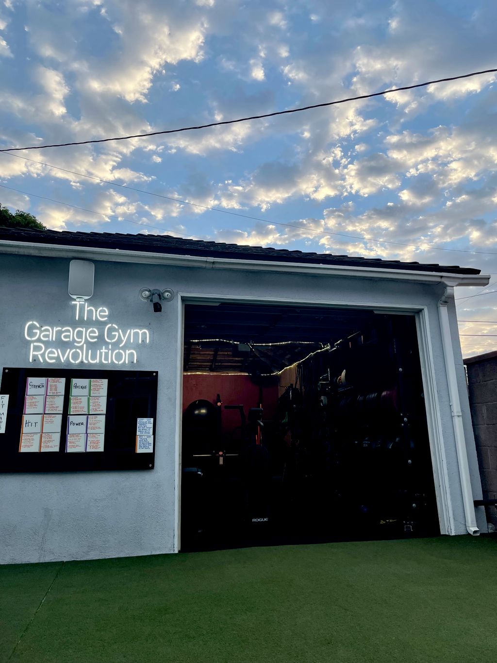 Sunrises over our garage gym