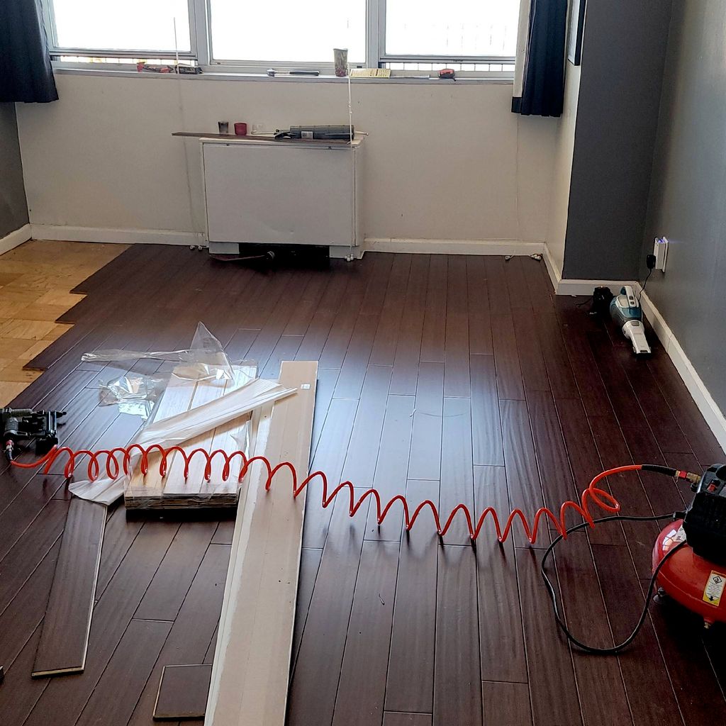 Wood floor installation