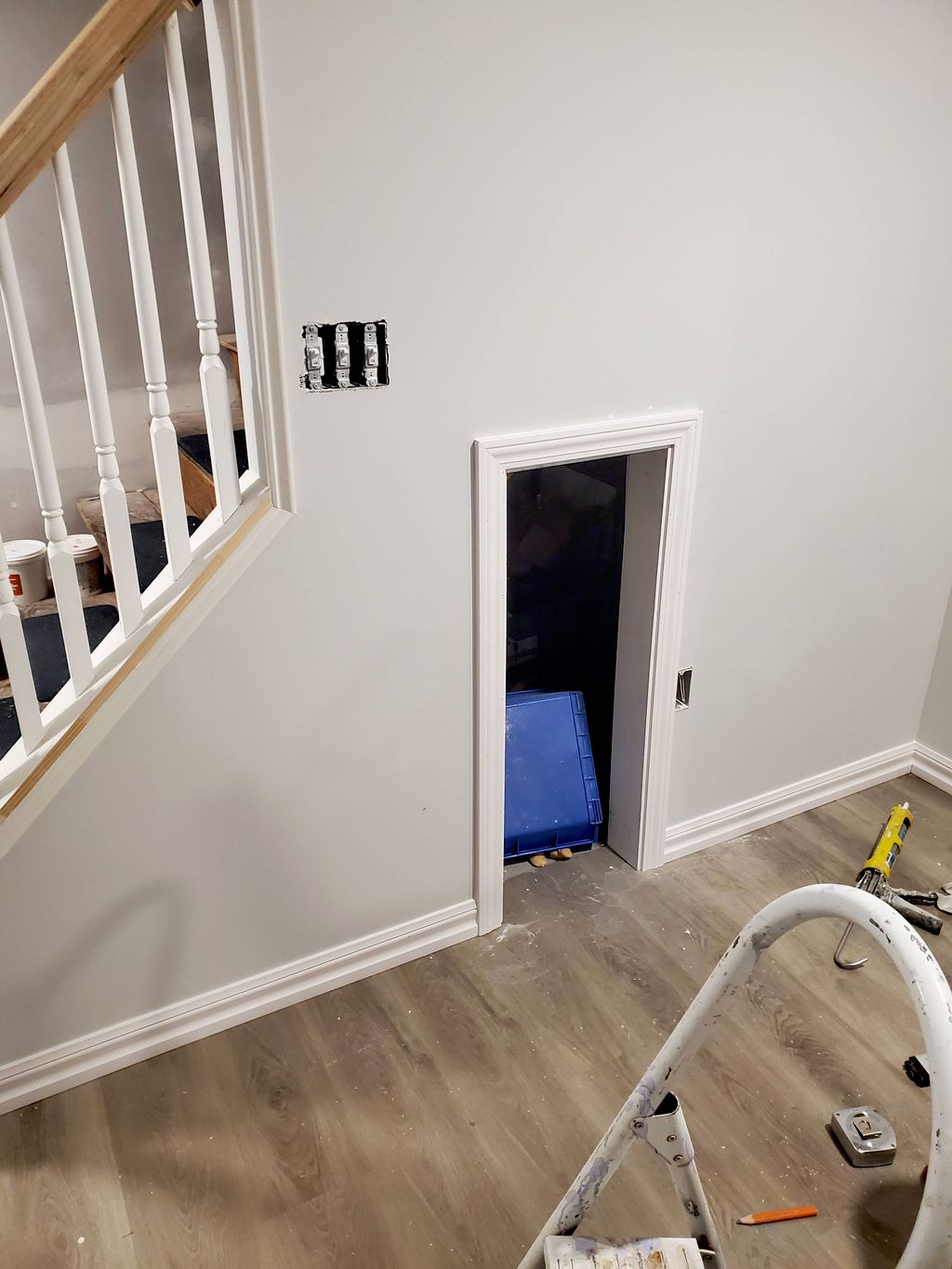 under stairs closet access