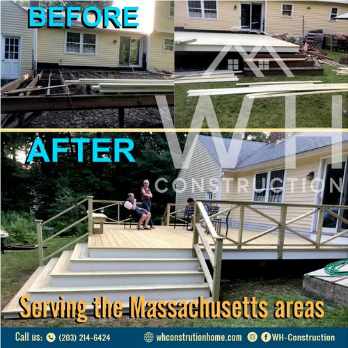 before and after deck