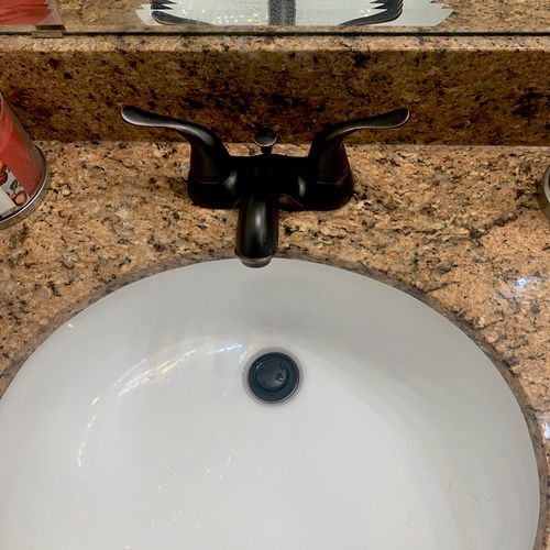 Installed 3 new faucets to replace corroded origin