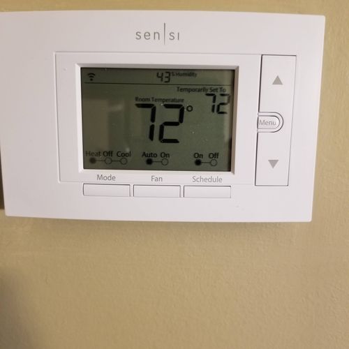 New smart Emerson Sensi thermostat installed quick