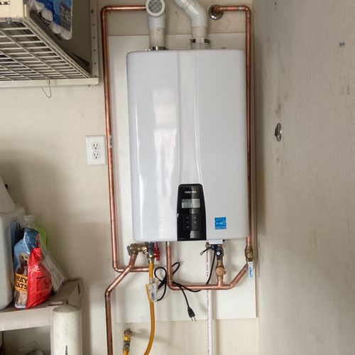 We love our new tankless water heater!