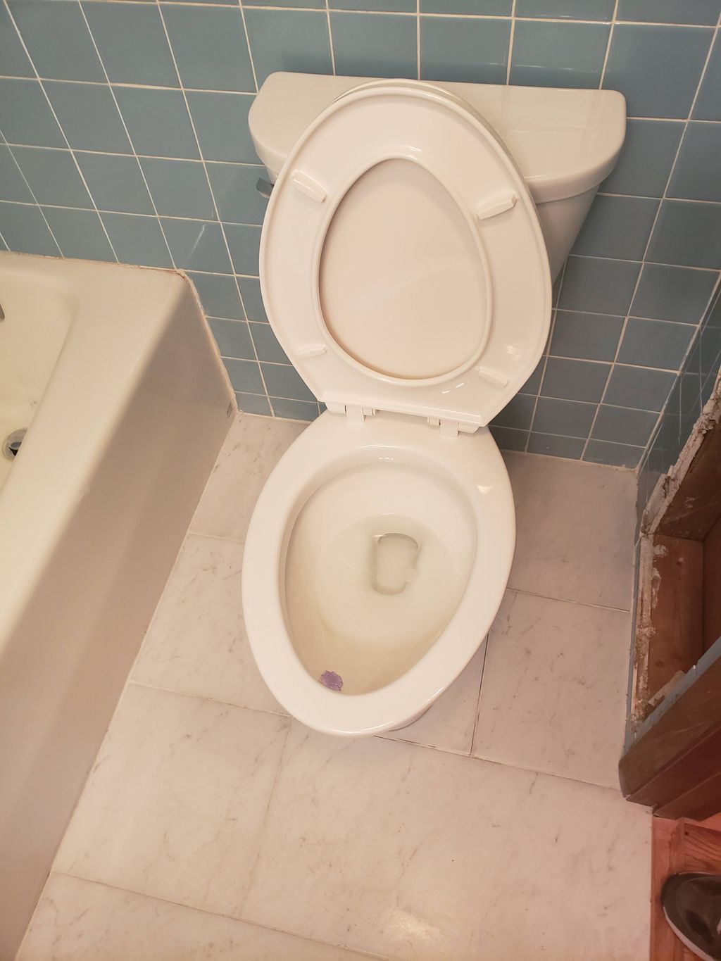 Toilet after cleaning and water deposit removal 