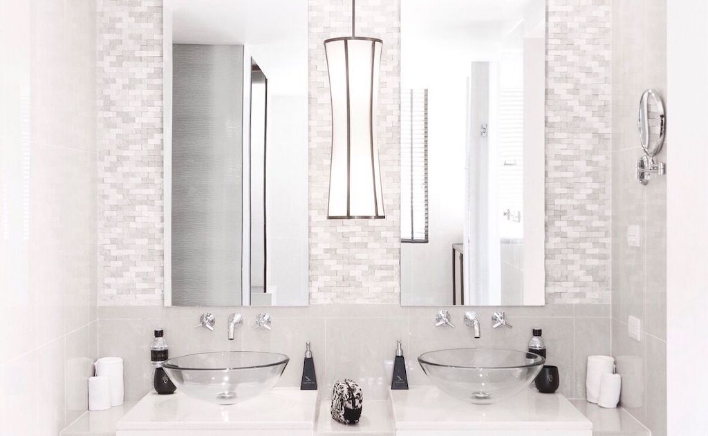 bathroom trend: lighting and sink upgrades