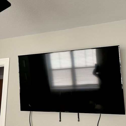 Brandon did a great job at mounting a tv in our of