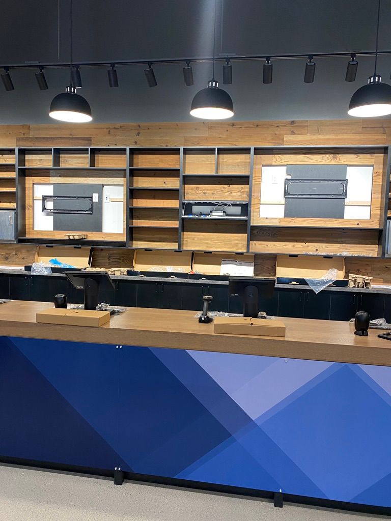 Pendant & Track Lighting In Ascend Cannabis Dispen