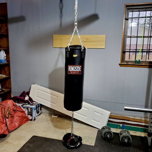 Did an excellent job installing my heavy bag and w