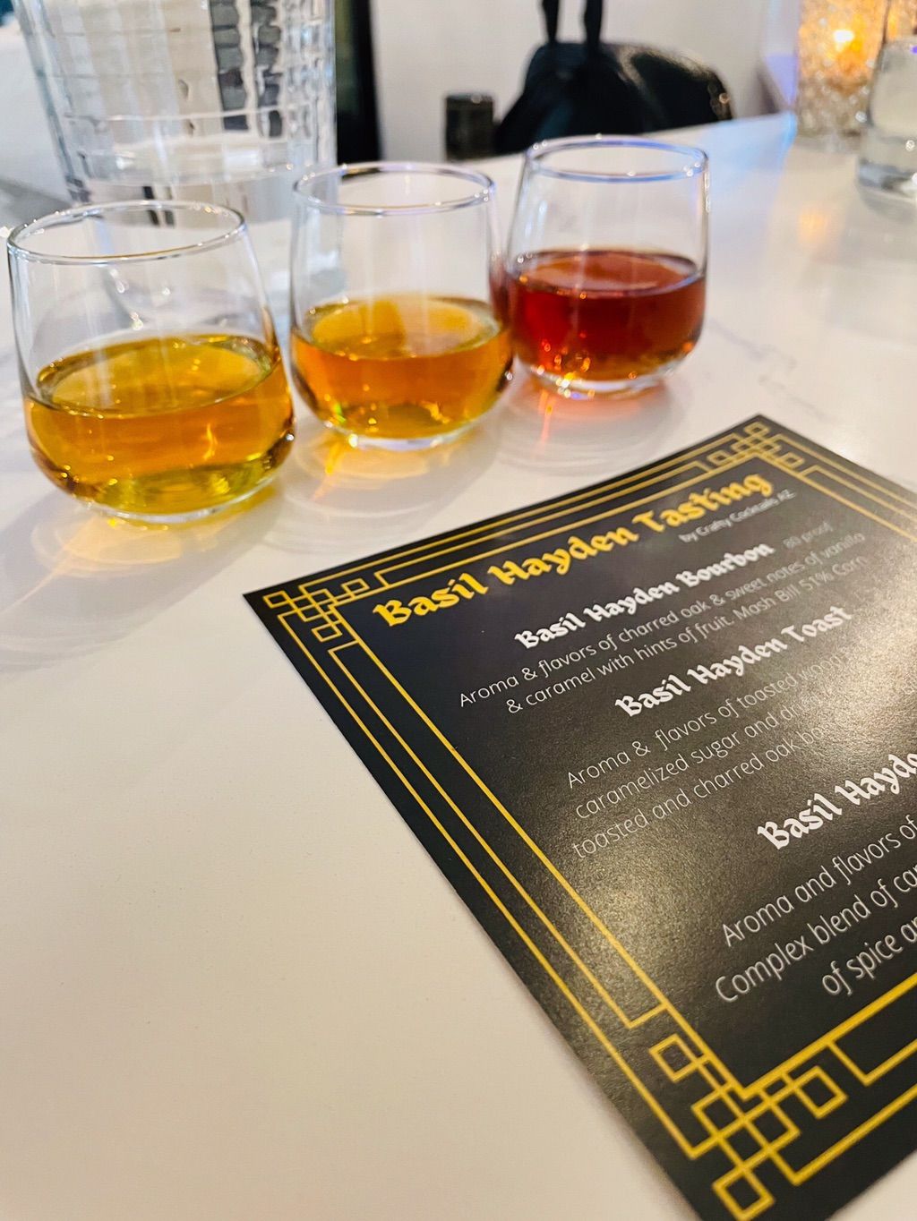 Intro to Bourbon Tasting flight