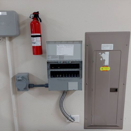 Paul installed a manual transfer switch and a 50 A