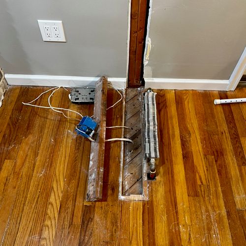 We needed a small baseboard heater removed from ou