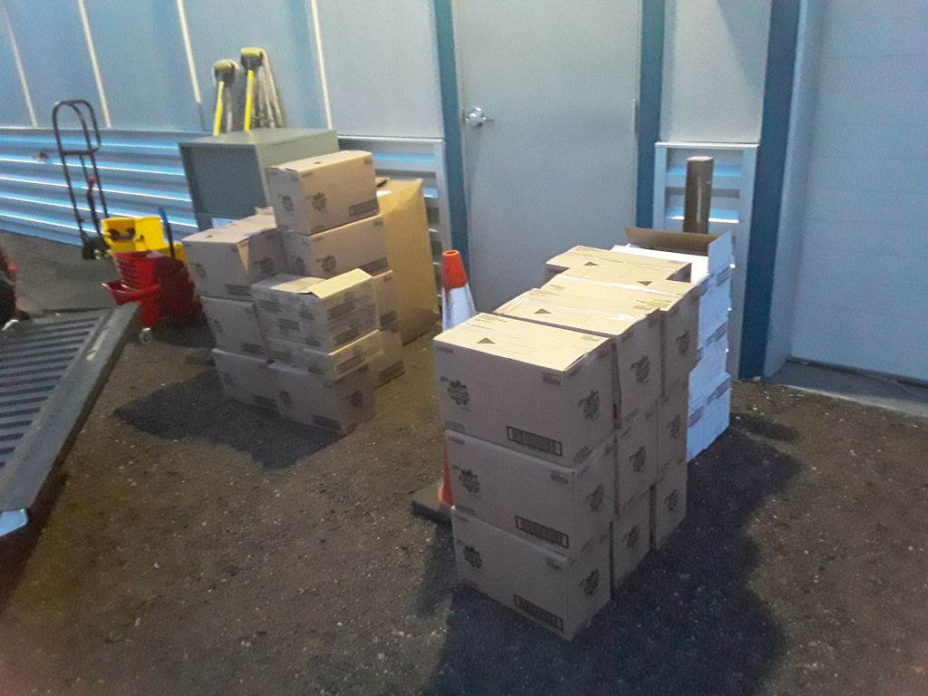 Early morning supply delivery for a local manufact