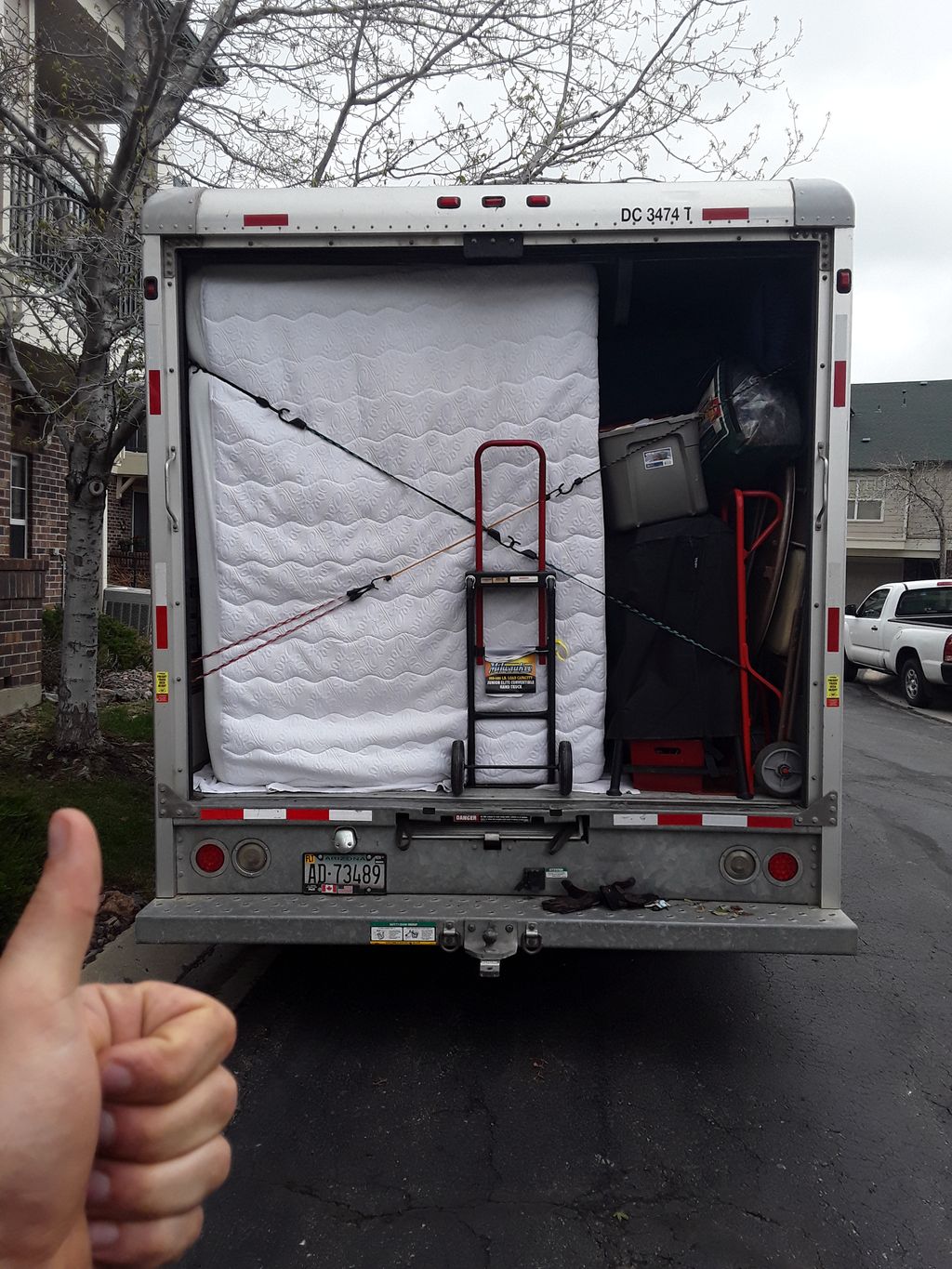 Mattress on the end because you'll want it first a