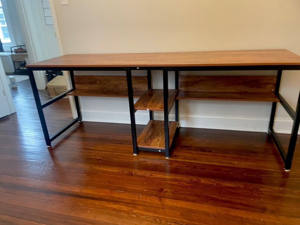 Desk with shelves