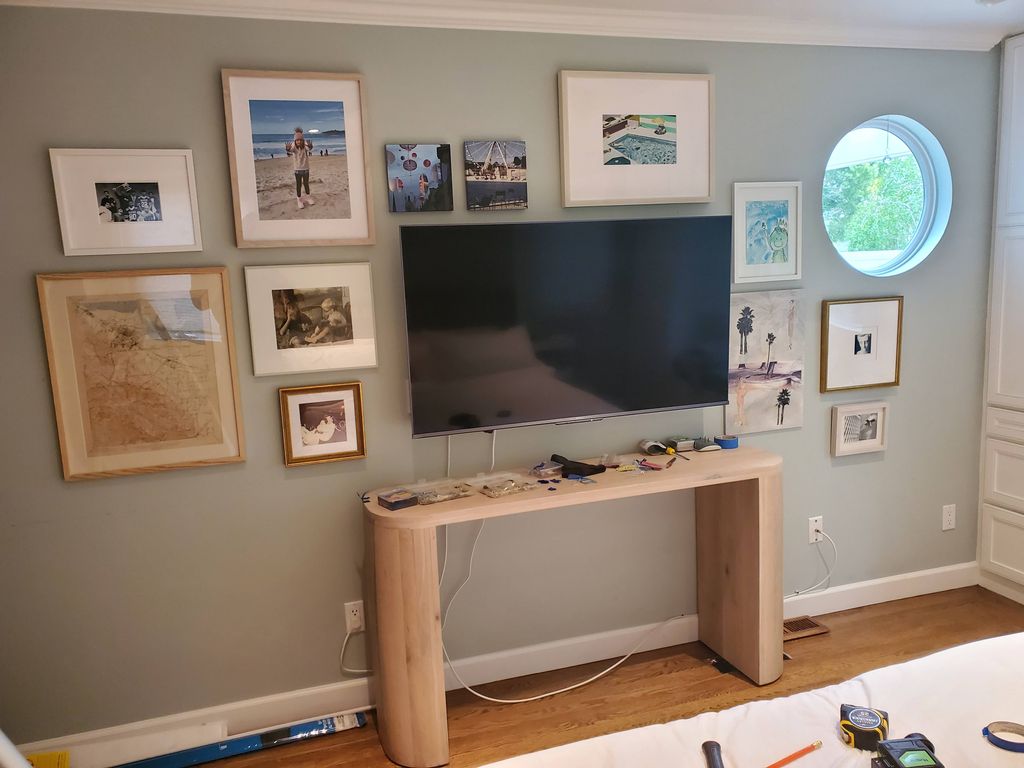 Picture Collage and TV Mounted