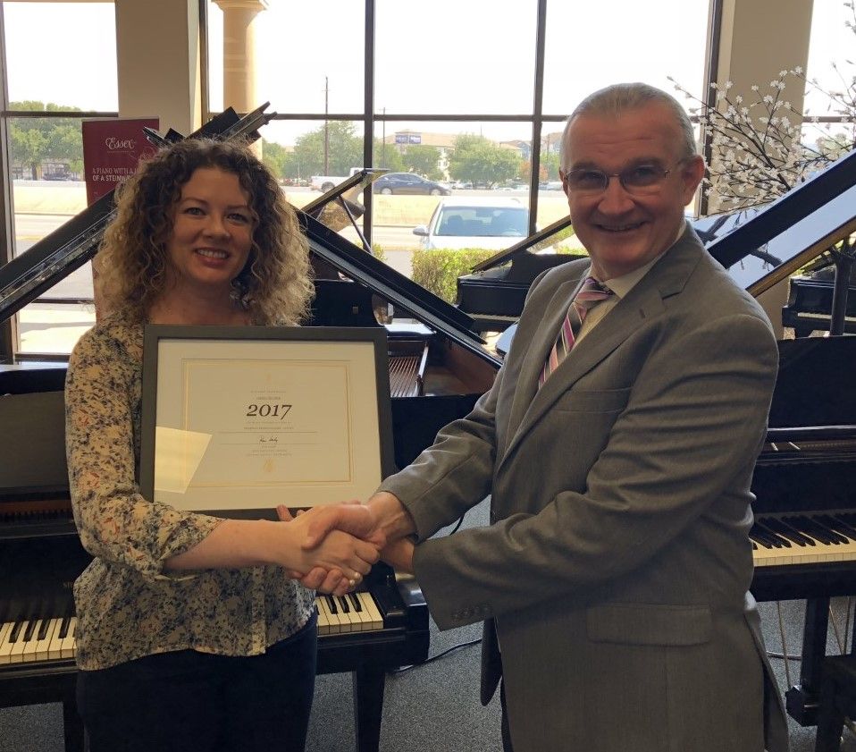 James Heuser Receiving Steinway & Sons 2017 Top Mu
