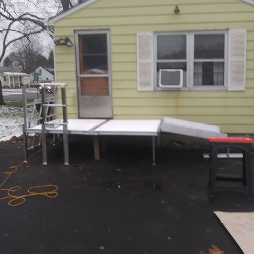 This a metal deck and handicapped ramp we did in Glens Falls NY