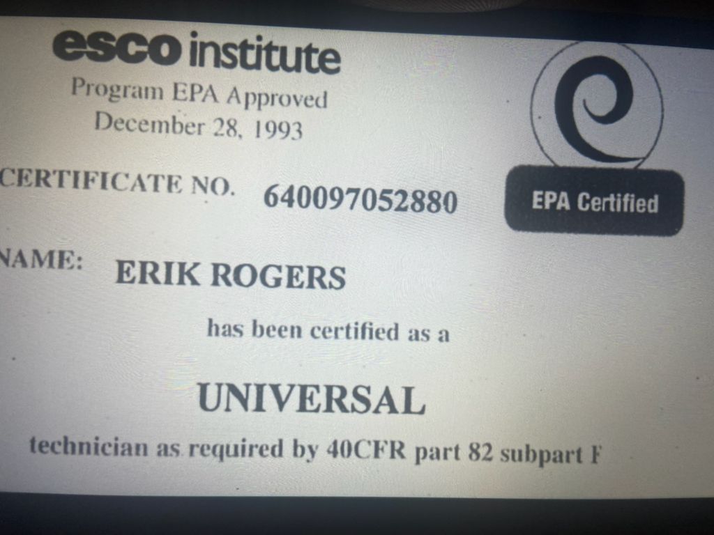EPA Universal Certification