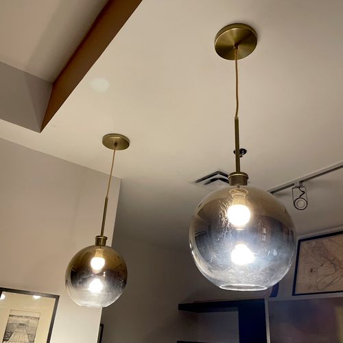 Ernest replaced two pendant lights. The work was q