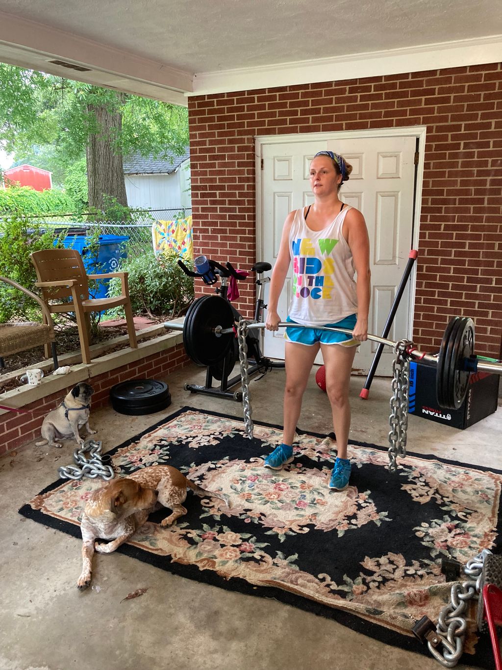 During COVID in North Carolina, I set up a gym in 