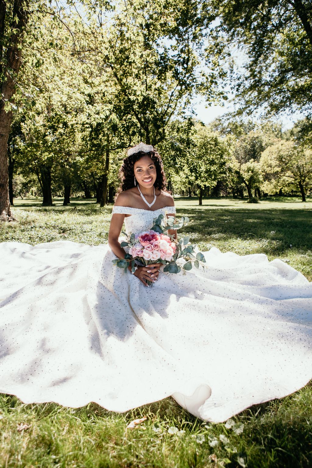 Princess Bride with her bouquet