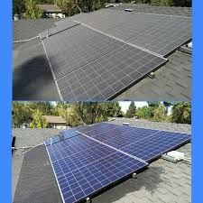 Solar Panel Clean before and after