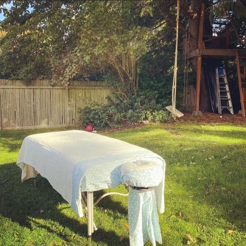 Summertime outdoor massage
